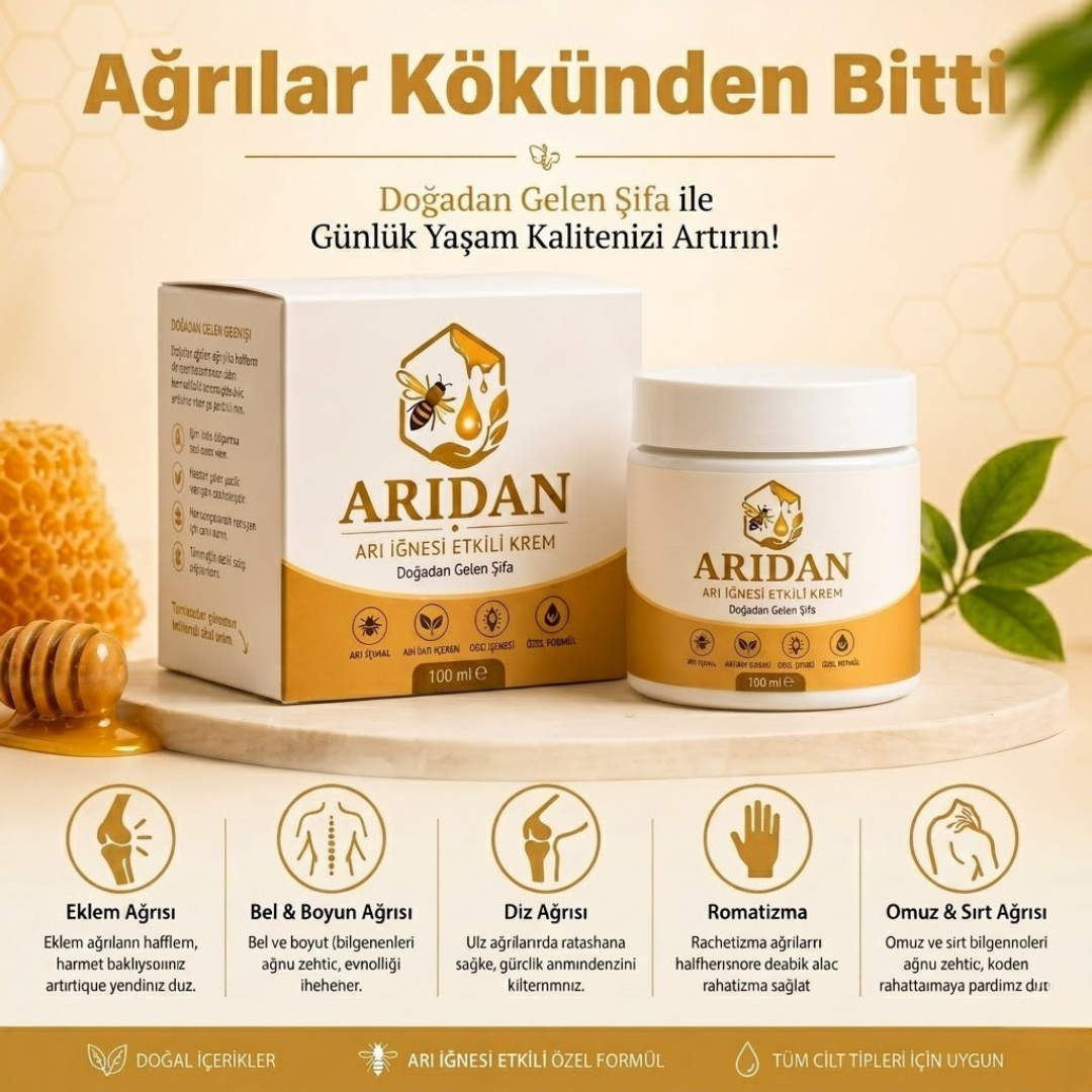 ARIDAN™ - Arı İğnesi Etkili 'Nokta Atışı' Derin Doku Kremi